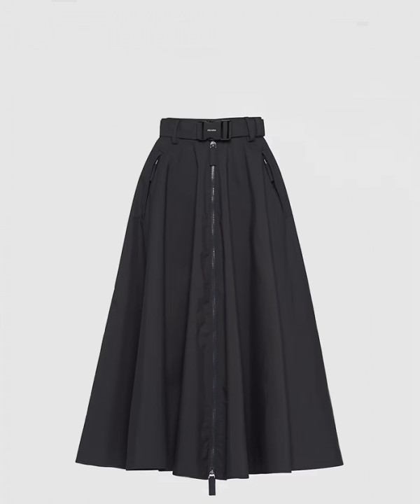 [PRADA-프라다]테크니컬 원단 미디 스커트 21H958