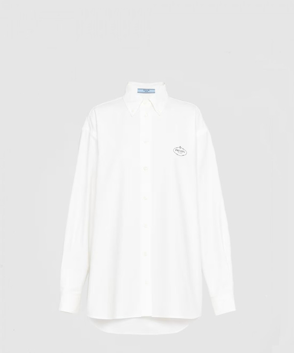 [PRADA-프라다]옥스포드 코튼 자수 셔츠 P497GR