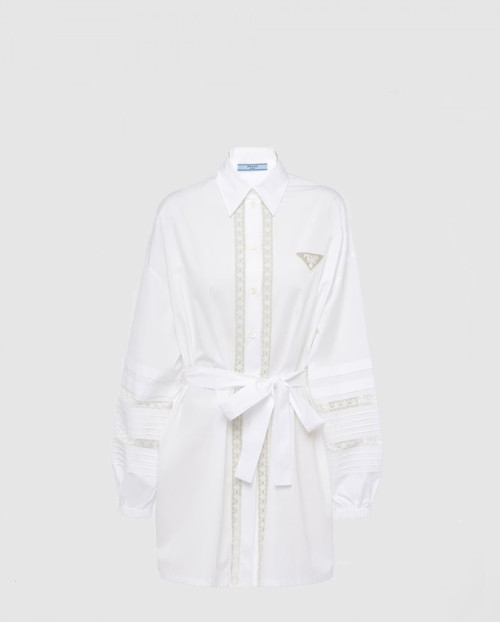 [PRADA-프라다]인타르시아 포플린 드레스 P3H89R