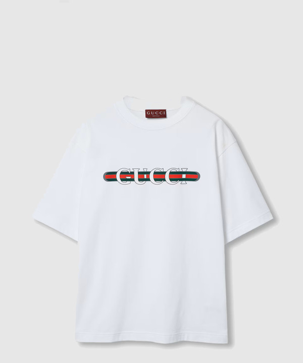 [GUCCI-구찌]프린트 코튼 저지 티셔츠 784361