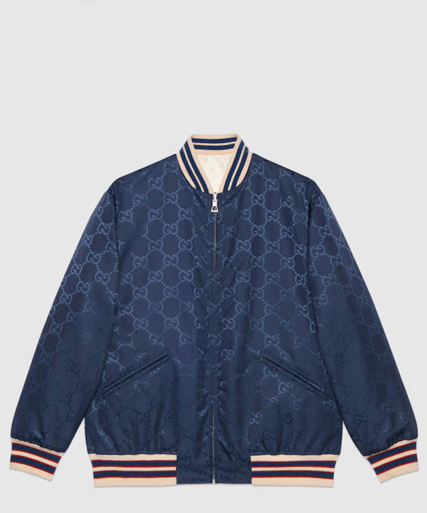 [GUCCI-구찌]나일론 캔버스 리버서블 지퍼 재킷 739810