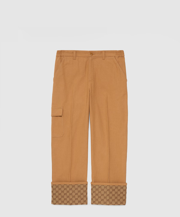 [GUCCI-구찌]GG 캔버스 커프 데님 팬츠 730040