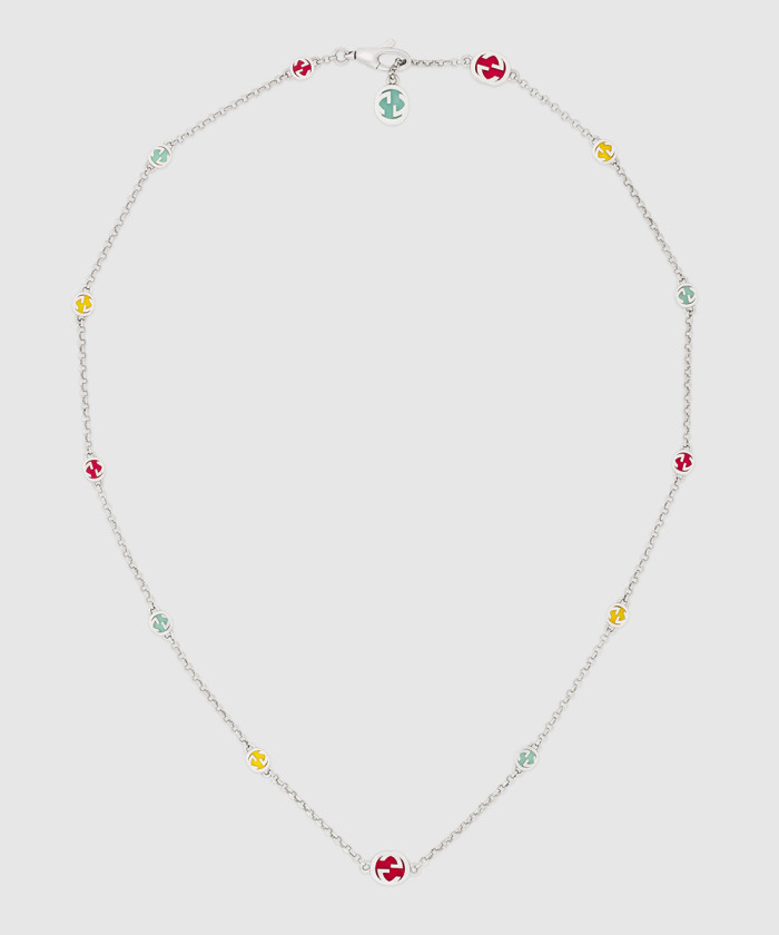 레플리카|이미테이션 gucci-구찌멀티컬러-에나멜-장식-구찌-인터로킹-목걸이-728953