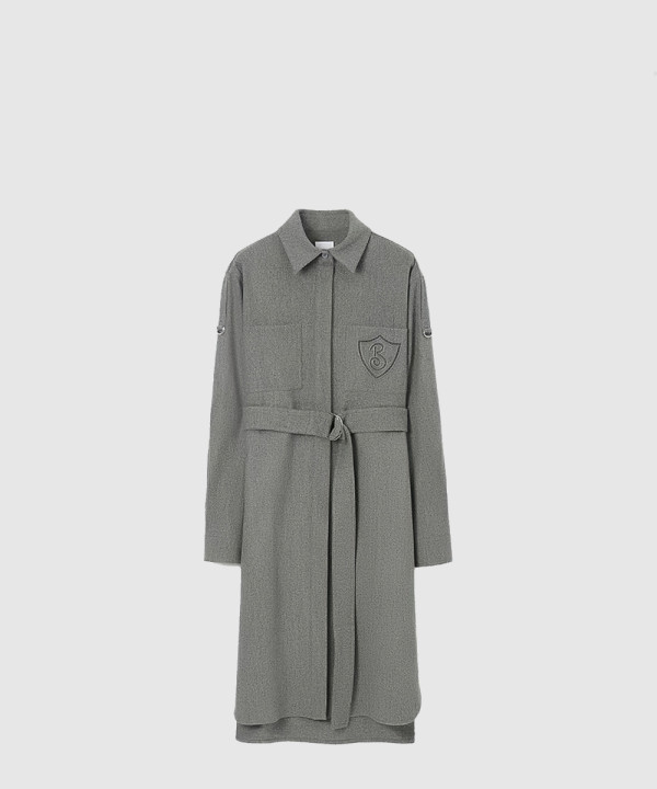 [BURBERRY-버버리]레터 그래픽 스트레치 울 셔츠 드레스 80719151