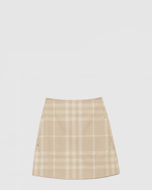 [BURBERRY-버버리]체크 개버딘 코튼 미니 스커트 80658211