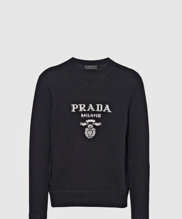 레플리카|이미테이션 prada-프라다울-및-캐시미어-크루넥-스웨터-umb223