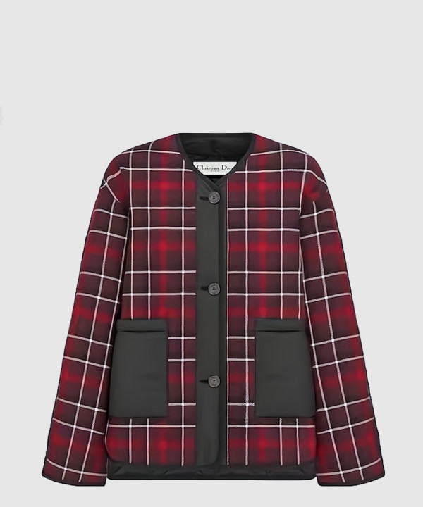 [DIOR-디올]마크로칸나지 패널이 있는 피코트 351C5