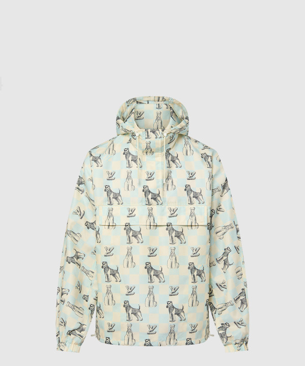 [LOUIS VUITTON-루이비통]다미에 프린티드 후디드 아노락 1AFRCA