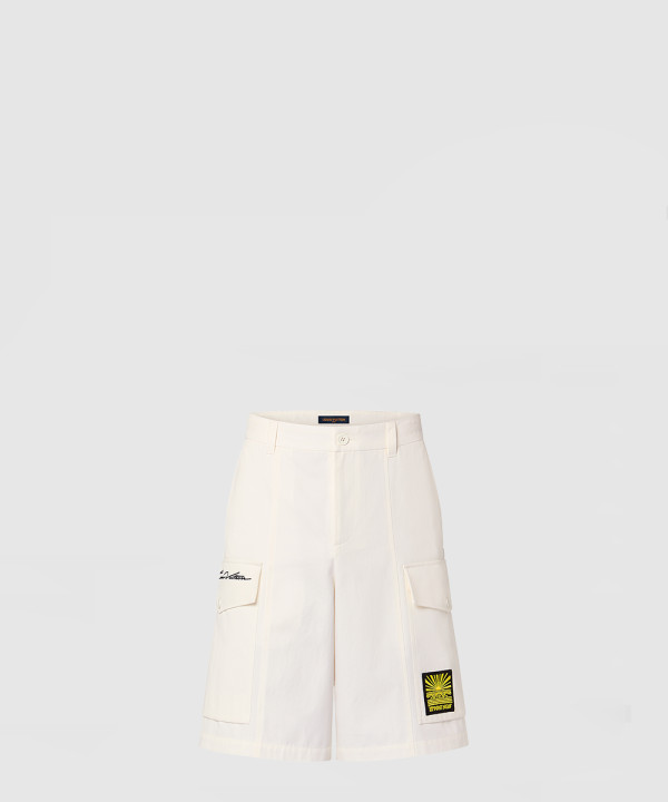 [LOUIS VUITTON-루이비통]엠브로이더드 코튼 카고 쇼츠 1AFJ82