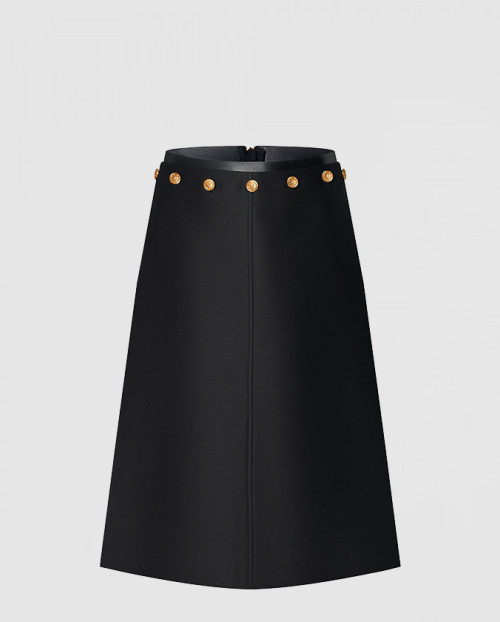 [LOUIS VUITTON-루이비통]버튼 웨이스트 미카도 미디 스커트 1ABI8R