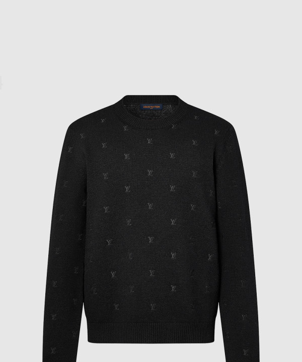 [LOUIS VUITTON-루이비통]엠브로이더드 시그니처 메리노 크루넥 1AFIXC