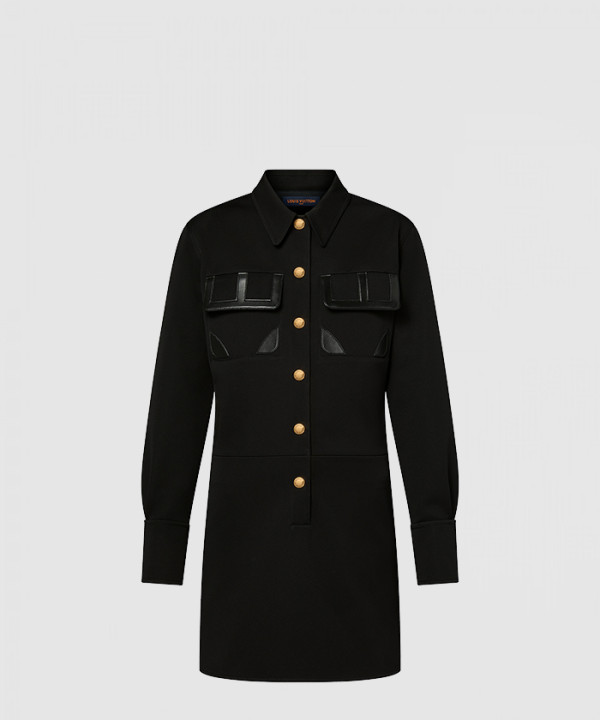 [LOUIS VUITTON-루이비통]원피스 테크니컬 개버딘 셔츠 드레스 플랩 포켓 1ABQVZ