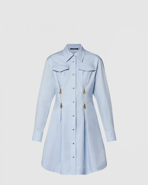 [LOUIS VUITTON-루이비통]지퍼 웨이스트 셔츠 드레스 1AFDF7