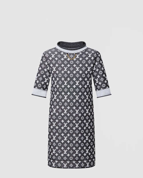[LOUIS VUITTON-루이비통]모노그램 자카드 니트 드레스 1AAYT9