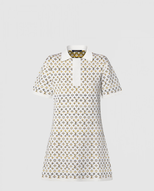 [LOUIS VUITTON-루이비통]파이톤 이펙트 모노그램 자카드 폴로 드레스 1ABDZI