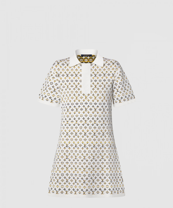 [LOUIS VUITTON-루이비통]파이톤 이펙트 모노그램 자카드 폴로 드레스 1ABDZI