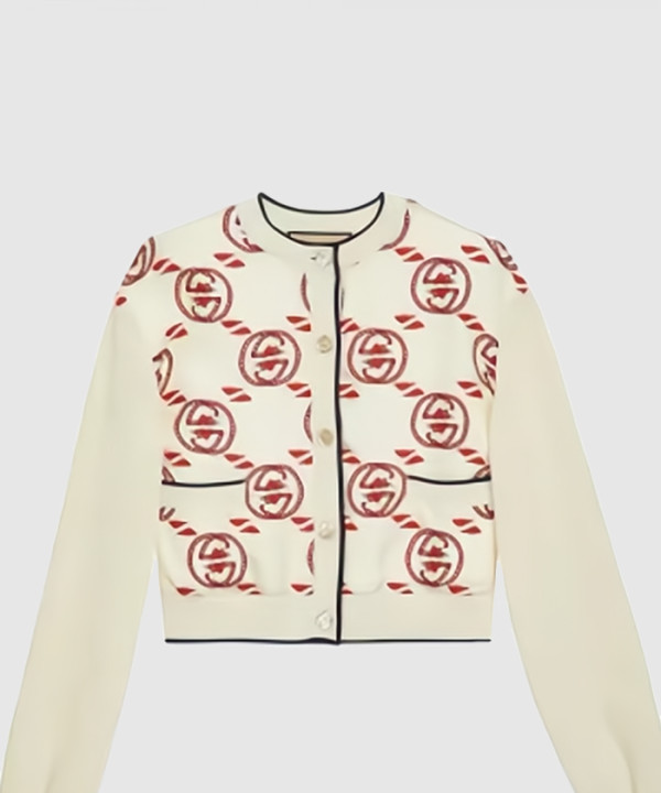 [GUCCI-구찌]GG 인타르시아 코튼 가디건 777244