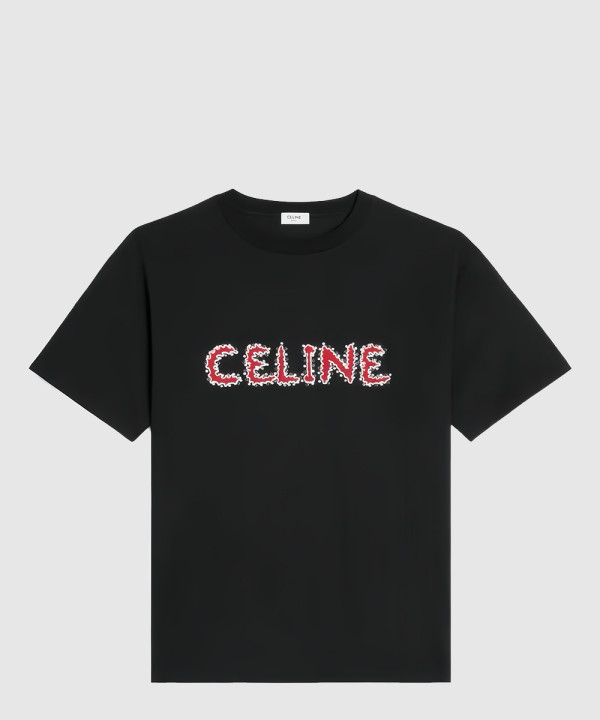 [CELINE-셀린느]라인스톤 루즈핏 티셔츠 2X49F6