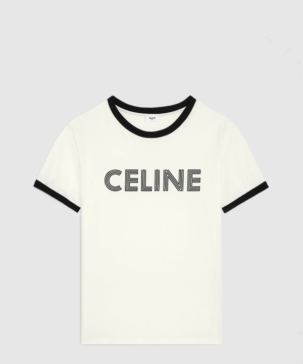 [CELINE-셀린느]로고 코튼 저지 티셔츠 2X49I6