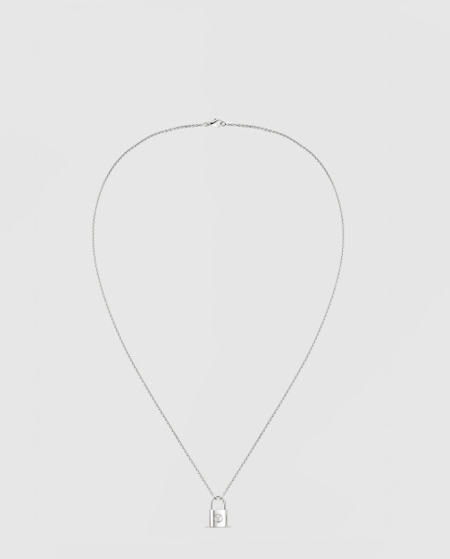 [LOUIS VUITTON-루이비통]실버 락킷 목걸이 Q93559