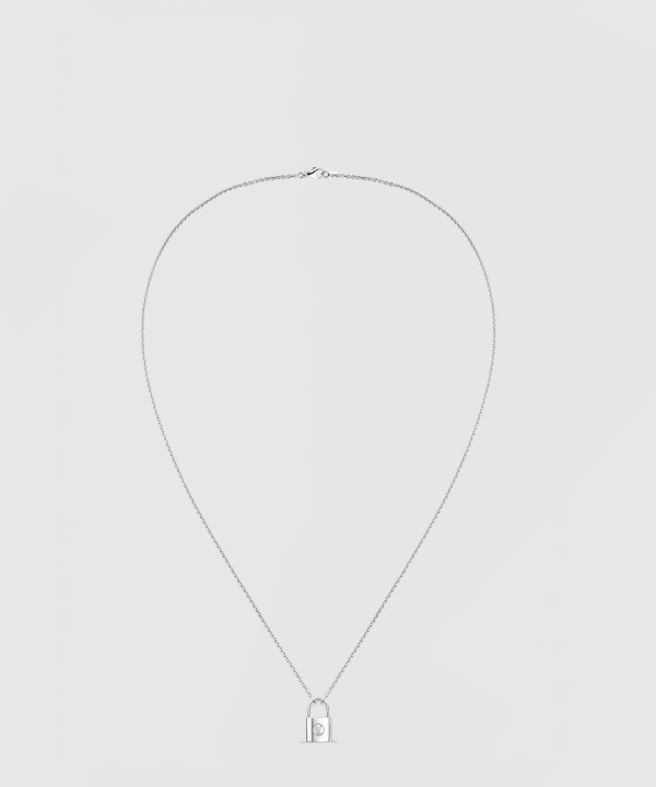 [LOUIS VUITTON-루이비통]실버 락킷 목걸이 Q93559