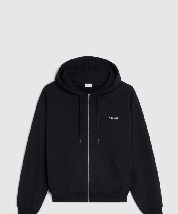 [CELINE-셀린느]로고 코튼블렌드 저지 후드 2Y28B6