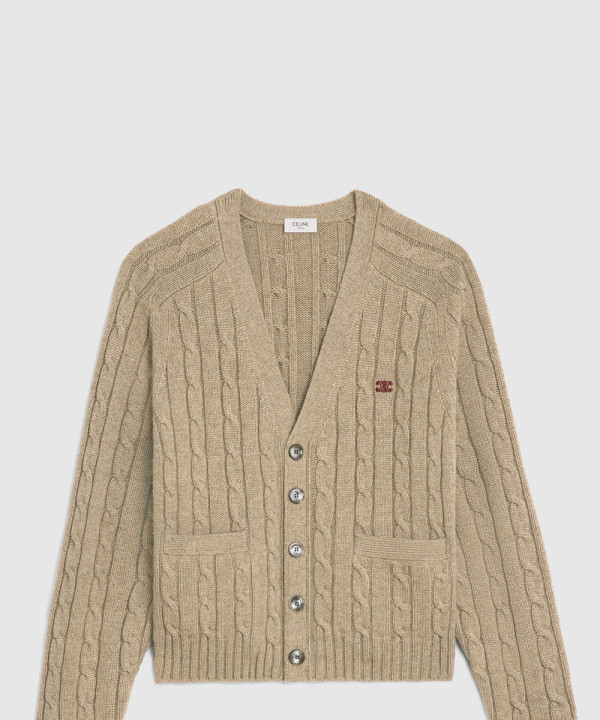 [CELINE-셀린느]케이블 니트 트리옹프 가디건 2AD5G3