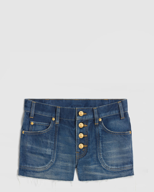 [CELINE-셀린느]미니 다크 데님 유니온 워시 쇼트 2N53A3