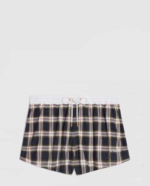 [CELINE-셀린느]미니 쇼츠 체크 파나마 2P64A1