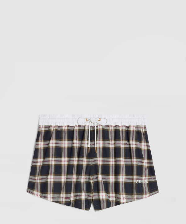 [CELINE-셀린느]미니 쇼츠 체크 파나마 2P64A1
