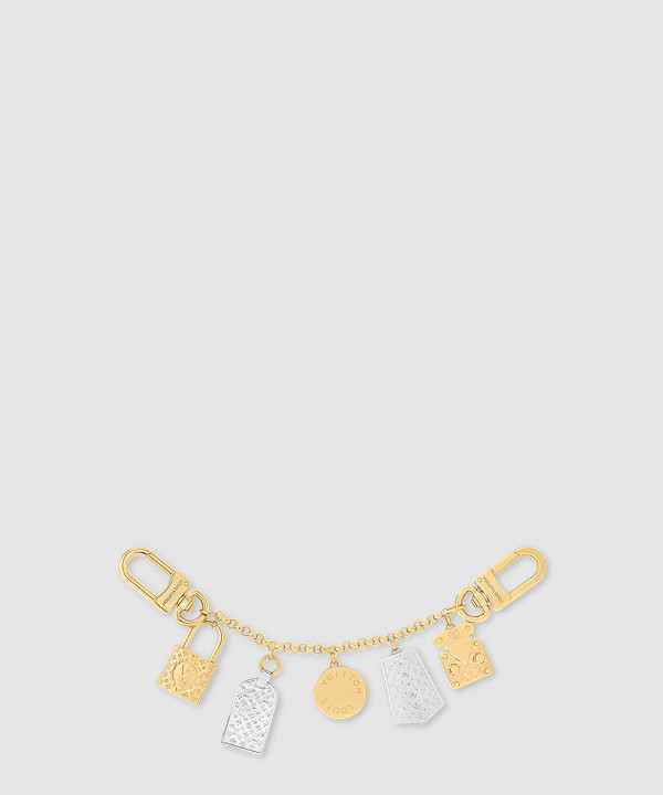 [LOUIS VUITTON-루이비통]체인 나노그램 아이콘 키 홀더 M01314