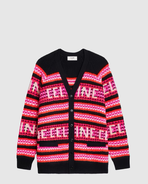 [CELINE-셀린느]자카드 니트 울 가디건 2AC915