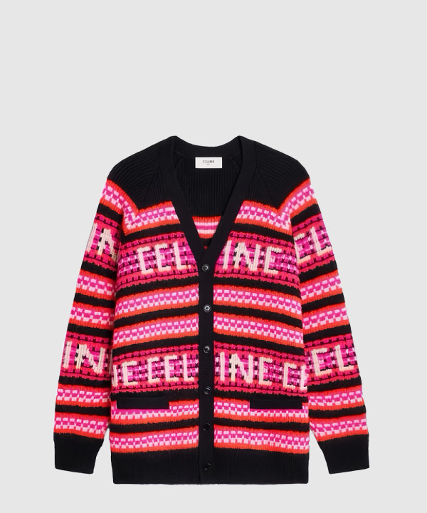 [CELINE-셀린느]자카드 니트 울 가디건 2AC915