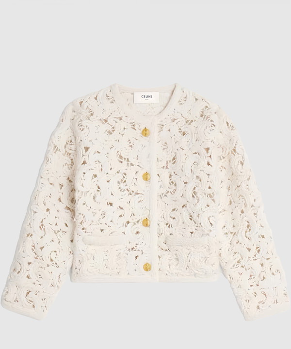 [CELINE-셀린느]코넬리 울 카디건S 알파카 모헤어 타카기 짜기 재킷 2AI663