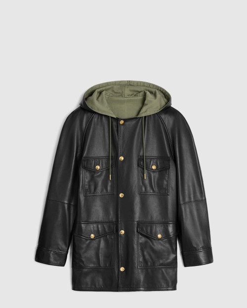 [CELINE-셀린느]오버사이즈 파카 플롱제 램스킨 2D4931