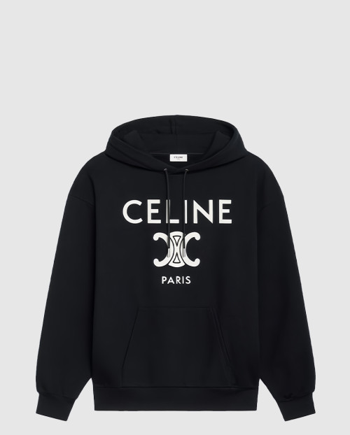 [CELINE-셀린느]코튼 플리스 루즈 후드 스웨트셔츠 2Y5284