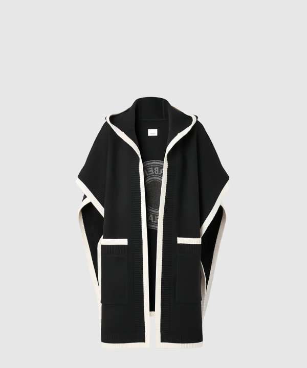 [BURBERRY-버버리]울 카라 후디 케이프 80560101