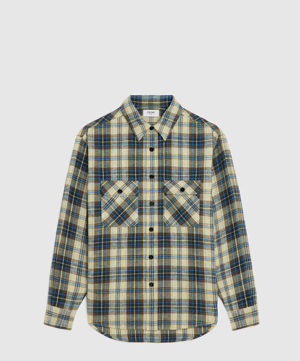 [CELINE-셀린느]셔츠 남방 플레이드 코튼 플란넬 체크 2C40A9