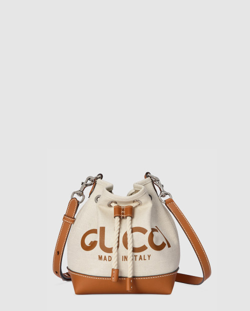[GUCCI-구찌]프린트 미니 숄더백 베이지 캔버스 ‎777166