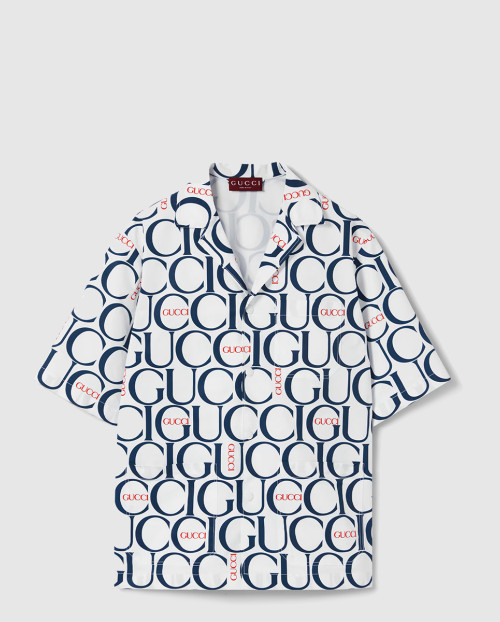 [GUCCI-구찌]맥시 구찌 프린트 패브릭 셔츠 790723