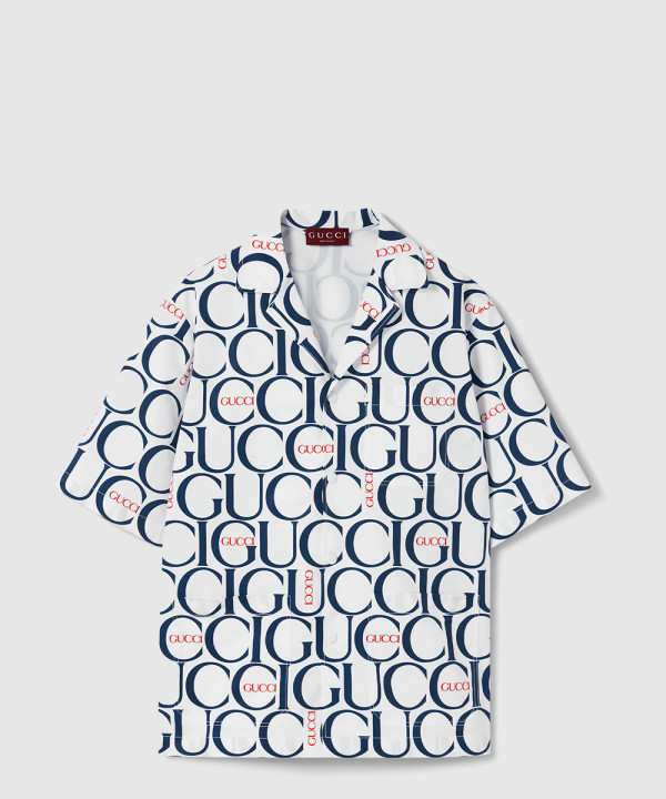 [GUCCI-구찌]맥시 구찌 프린트 패브릭 셔츠 790723