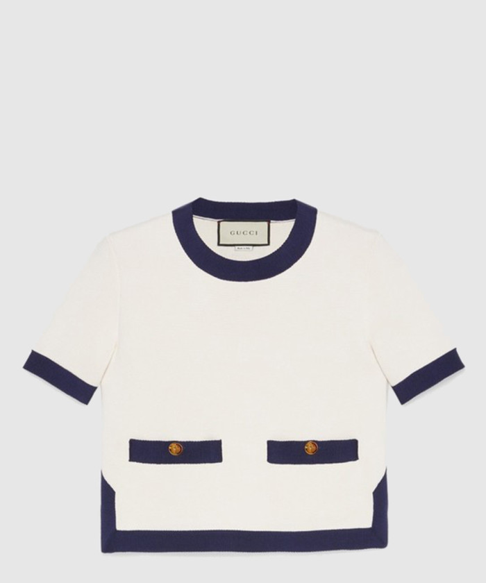 레플리카|이미테이션 gucci-구찌코튼-실크-블렌드-탑-742962