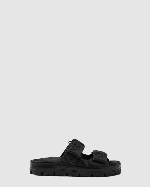 [PRADA-프라다]가죽 스트랩 슬라이드 1XX701