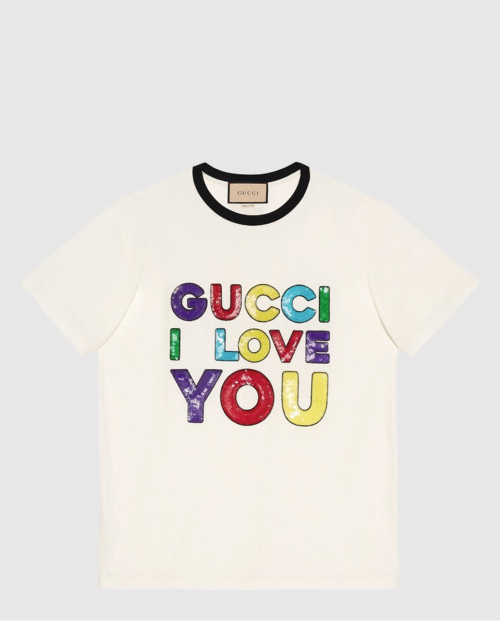 [GUCCI-구찌]티셔츠 자수 디테일 코튼 저지 717422