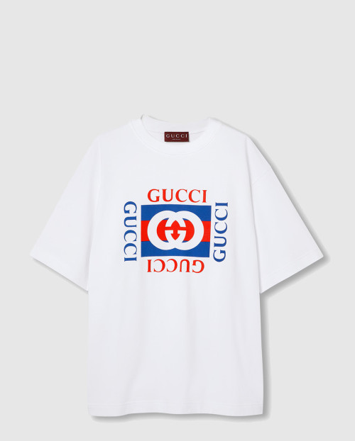 [GUCCI-구찌]프린트 코튼 저지 티셔츠 784361