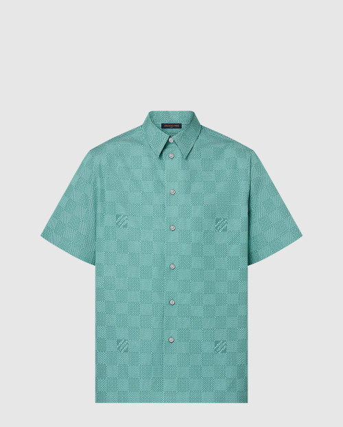 [LOUIS VUITTON-루이비통]프린티드 쇼트 슬리브드 코튼 셔츠 1AFQXY