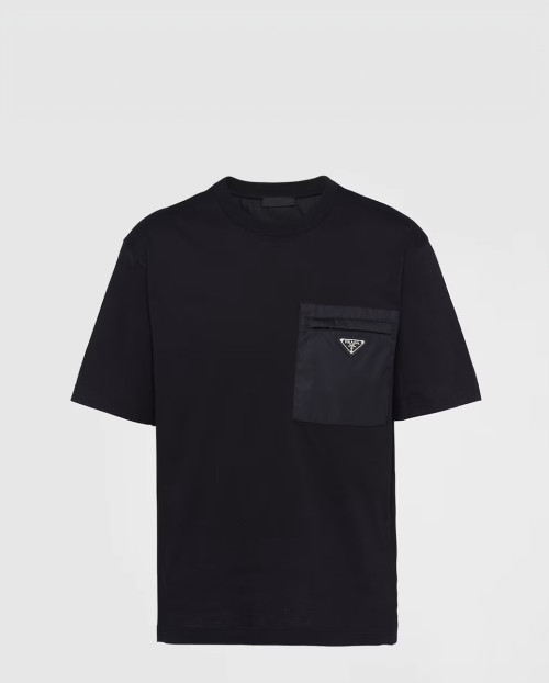 [PRADA-프라다]리나일론 및 저지 티셔츠 UJN661