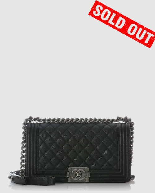 [CHANEL-샤넬]보이백 캐비어 미듐