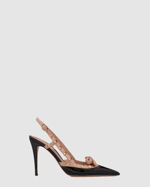 [VALENTINO-발렌티노]락스터드 슬링백 펌프스