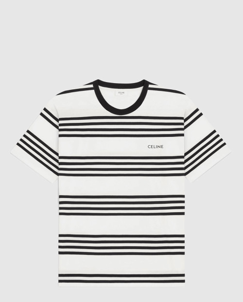 [CELINE-셀린느]루즈 티셔츠 스트라이프 코튼 저지 2X85M8